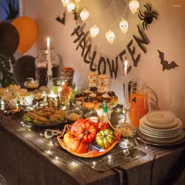 Tallrikar halloween web skål frukt tallrik godis kex paket korg dekor för leveranser hemfestival dekoration