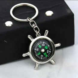 Keychains vandringssegling Dream Helmsman Compass Key Ring Rudder Keychain Sailor sjömän Kedjan Kvinnor Birthday Presents Charms smycken