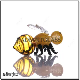 Hand Heady Glass Reting Pipe Colorful Bee Shape Spoon Pipes Handgjorda för rök tobak torr ört grossist