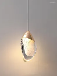 Pendellampor modern säng liten led ljuskrona kristall droplight mini 1 pc lyx kreativ nordisk matsal kök belysning