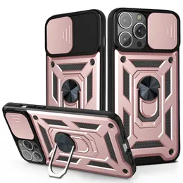 Venster Telefoon Gevallen Voor Iphone 15 14 13 12 11 Mini Plus Max X XR XS 8 7 Armor Sliding kickstand Shockproof Case Luxe Cover