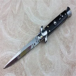 Высококачественные 9-дюймовые итальянские мафии atuo открытые складные ножи карманные ножи 440c открытый портативный выживание в кемпинге охота на самооборону ED233b