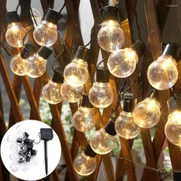 Strings 10/20/30 LED G50 Outdoor Solar Globe Festoon Festoon Light