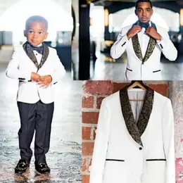 White Man Wedding Tuxedos Groom Suits Ring Boy Slim Tuxedo Formal Prom 2 Pieces Jacke and Pants