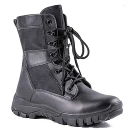 Botas de botas de bota de bota homens desertos desertos homens militares trabalham sapatos seguros de coado de combate tamanho 3846