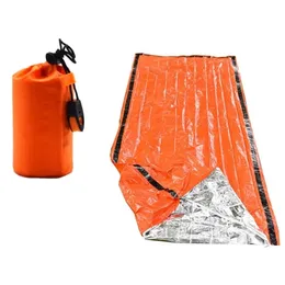 야외 도구 휴대용 방수 응급 생존 침낭 하이킹 캠핑 장비 열기 자루 구급 구조 구조 구조 키트 Mylar Blanket 221020