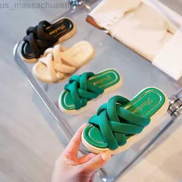 Slipper 2022 Summer New Boys 'e meninas Slippers Fashion Shoes Casual Beach Cross Sandals L221020