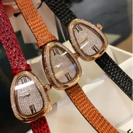 Women's Luxury Designer Wrist Watch Quartz Movement 316L Fine Steel Crocodile Leather Band Snake Case Wedding Date Gift watch