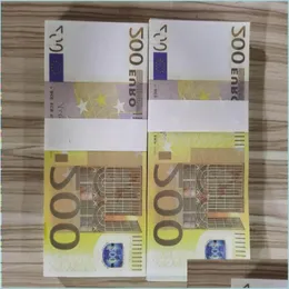 Other Festive Party Supplies Movie Nightclub Realistic Fake Copy Money Most 200Euros Note Bank For 21 Play Paper Prop Collection B Dhnly