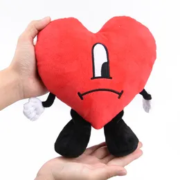 Ny design Bad Bunny kringutrustning rött hjärta anpassad plyschkudde Stuffed Toy