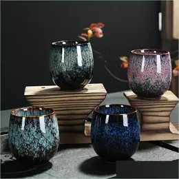 Tea filiżanki 100% marka ceramiczna 150 ml China herbaty piec piec zmiana Ceramika Ceramika Home Cups Creative Gift 17 N2 Drop dostawa 2022 Garden Kitchen DH7JS