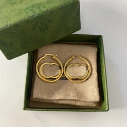 Damenkreis einfacher Ohrringe Hoop Ohrring für Frauen Designer Ohrringe Marken Gold Ohrstolf Luxurys Perlenohrungen