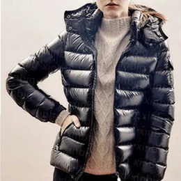 Women puffer jacket down jacket winter parkas coats casual thicken detachable hat outerwear badge decoration White duck downs filling plus size