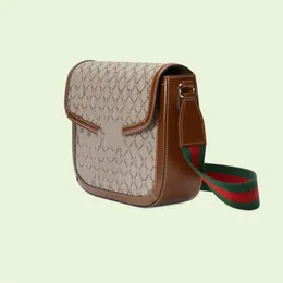 حقيبة الكتف من الأزياء للسيدات القماشي ، والأكياس الذهبية للجلد البني الكلاسيكي ، الفقراء ، القطع PVC إيطاليا ، النسيج الأخضر الأحمر ، الحجم الجديد 30-21-7.5 سم
