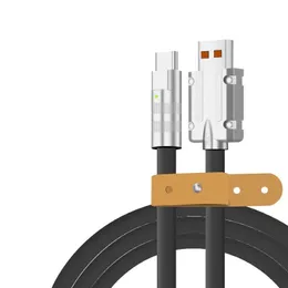 120W Fast Charging Charger Cables Skinv￤nlig silikon Metal Plug Shell USB-C LAPPT TABLET TELEFTION UNIVERSKABELL KABEL