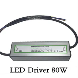 Driver de LED Transformadores de iluminação 80W Tensão de entrada à prova d'água AC85-265V SAÍDA DC27-40V CONDADA CONSTANTE 2400mA Fonte de alimentação LED A2866