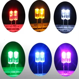 MIX 6colors Through Hole Flat Top Concave 5MM LED Diode Light Beads For Led strip christmas etc 205x