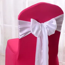 Elastic Chair Band Covers Sashes for Wedding Party Bowknot Tie Cadeiras de Sash Hotel Reunião de Banquete de Casamento 21 Colorias Rre15256