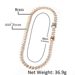 Ожерелья с подвеской Uwin Heart Теннисная цепочка 6 мм Чокер с микропрокладкой из кубического циркония Роскошный блестящий шарм Винтаж Короткое ожерелье293K