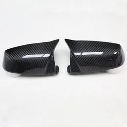 Car Rear View Side Mirror Cover Caps for BMW 5 6 7 Series E60 F12 F13 F01 F02 F11 F10 F07 2007-2013 Carbon Fiber Wing Shell