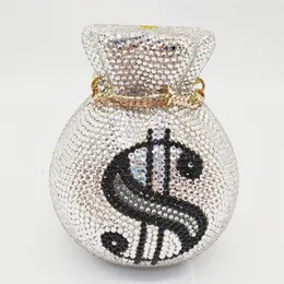 Torebki wieczorowe moda nowość dolar torebki od projektantów kobiety torebka na przyjęcie pieniądze damska torba ślubna na diamentowe kopertówki 221020