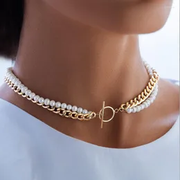 choker boho style ot buckle necklace pearl نساء مزدوج مجوهرات الياقات
