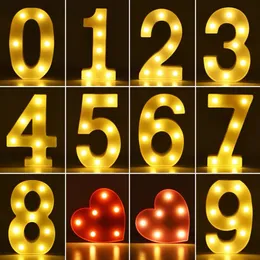 Украшение вечеринки для взрослых 30/40/50/60 Номер светодиодная струна ночная лампа с днем ​​рождения.