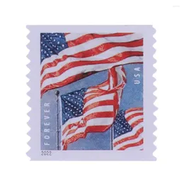 Hediye Sargısı 100 Etiketler Amerikan Bayrak Çıkartmaları Vatansever Yapışkan Etiket Mühürleri Scrapbooking Office Stationery için Roll Sticker