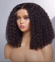 Full-HD-Spitzenperücke, Afro-verworrenes lockiges Echthaar, Perücken für schwarze Frauen, brasilianisches Human-Remy, 130 %, 35,6 cm