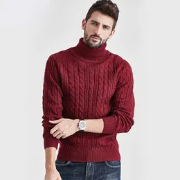 Męskie swetry męskie golarki Swetery marki Wysokiej jakości zimowe ciepłe dzianiny pullover moda swobodny solidny sweter w stylu vintage feinge hombres t221019