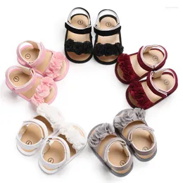 첫 워커 2022 0-18m 출생 유아 아기 소녀 공주 꽃 샌들 리아 스니커 여름 유아 소프트 침대 신발