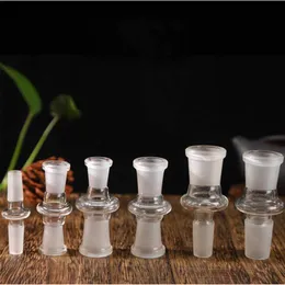 Adaptador de vidro para cachimbos de 10 estilos para plataformas de petróleo de cachimbo de água Adaptador de bongos tigelas Quartz Banger 14 mm macho para 18 mm fêmea adaptadores de bongos