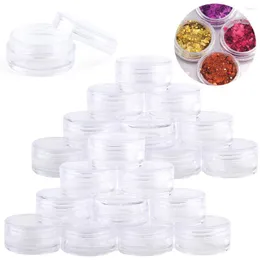 Storage Bottles 10/20/30/50Pcs 2.5g Empty Plastic Bottle Jewelry Bead Small Round Cosmetic Container Jar Portable Box Refillable