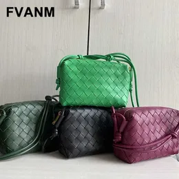 2022 Ladie torba autentyczna skórzana splot Diamond Mała miękka torba luksusowa marka design zaawansowane sens mini crossbody ramię