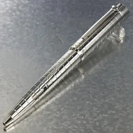 Metal Silver Checkered Point Pen