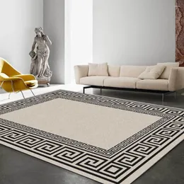 Carpets Modern Black White Geometry Rectangle Home Bedroom Bedside Rug Kitchen Floor Door Mat Absorb Area Tapis Salon Doormats