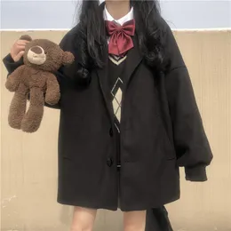 Kläder sätter akademisk stil kostym kappa stickad ärmlös väst långärmad skjorta jk japansk skol uniform flicka outfit