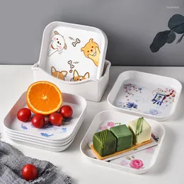 Płytki 1PC Suszone owoce plastikowe naczynie Kości Kości Kości Bone Tray Dinning Table pozostałości octu przekąsek