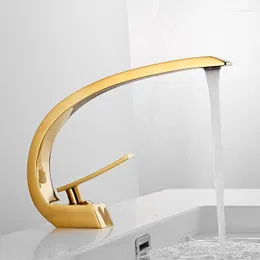 Bathroom Sink Faucets Tuqiu Basin Faucet Gold Mixer Tap Rose Wash Nickel Lavotory Brass And Cold Waterfall