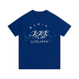 여름 패션 브랜드 망 T 셔츠 폴로 셔츠 디자이너 러닝 레터 프린트 반소매 럭셔리 캐주얼 루즈 T 셔츠 탑 블랙 화이트 블루 아시아 사이즈 S-2XL