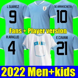 2022 Uruguay Soccer Jersey Fans Player Version22/23 Home Away L.Suarez E.Cavani Shirt D.Godin بعيدا