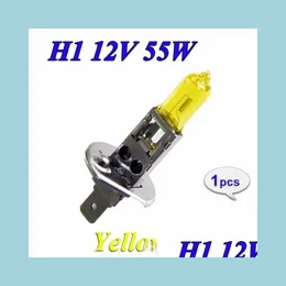 Halogen bilbelysning 2xh1 halogen bb 12v 55w gul 3000k 1700 lm kvarts glas bilens str￥lkastare ljus xenon dimlampa sl￤pp leverans 2022 mo dhpvo