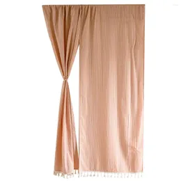 Curtain Partition Type Semi-Hanging Semi-Sheer Curtains For Bedroom Textured Draperies Window Treatment Set