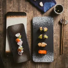 لوحات لوحات الخزف الإبداعية الصفيحة اليابانية stoare sashimi السوشي طبق الزفاف مركز سطح المكتب كعكة المقلاة الإكسسوارات المطبخ المنزل