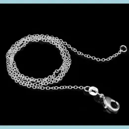 Chains 925 Sterling Sier Plated Link Rolo Chain Necklace With Lobster Clasps 16 18 20 22 24Inch Women O Jewelry Drop Delivery 2022 F Dh1Ro