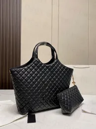 أكياس حقيبة حمل ICARE MAXI حقيبة تسوق كبيرة في Lambskin Counter Leather Leather Counter Counter Women Womener Fasher Purbag مع محفظة حقيبة قابلة للإزالة