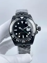 Luksusowe zegarki dla mężczyzn automatyczny ruch mechaniczny z szafirami Crystal Designer Watchs AAA Wysokiej jakości Black RelOJ Wristwatch Fashion