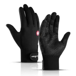 Cykelhandskar Autumn Winter Men Kvinnor Full Finger Touch Screen Outdoor Sports Cykel med reflekterande T221019