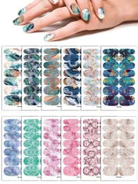 Adesivi per unghie Accessori per nail art Nuovo modello di sbavature di marmo Carta stellata Laser Nails Sticker Decalcomanie per manicure