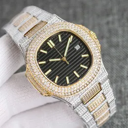 Armbanduhren Diamantuhr Lässige Herrenuhr Automatische mechanische Armbanduhr 40 mm Edelstahlarmband Saphirleben Wasserdicht Montre de luxeQRIX